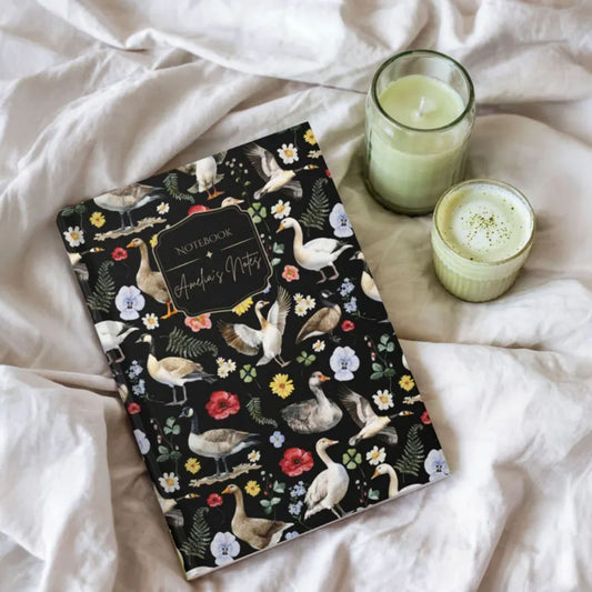 Floral Goose Personalized Journal