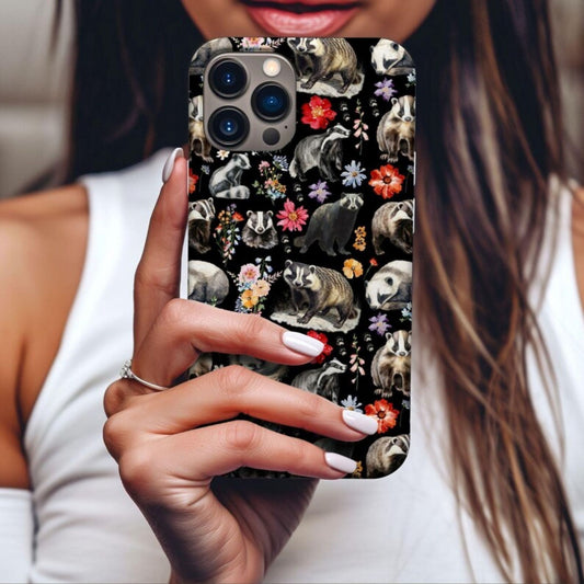 Floral Badger Tough Phone Case