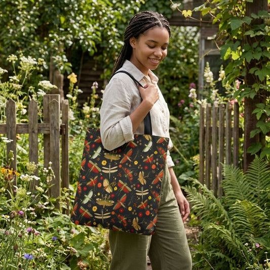 Celestial Praying Mantis Reusable Tote Bag