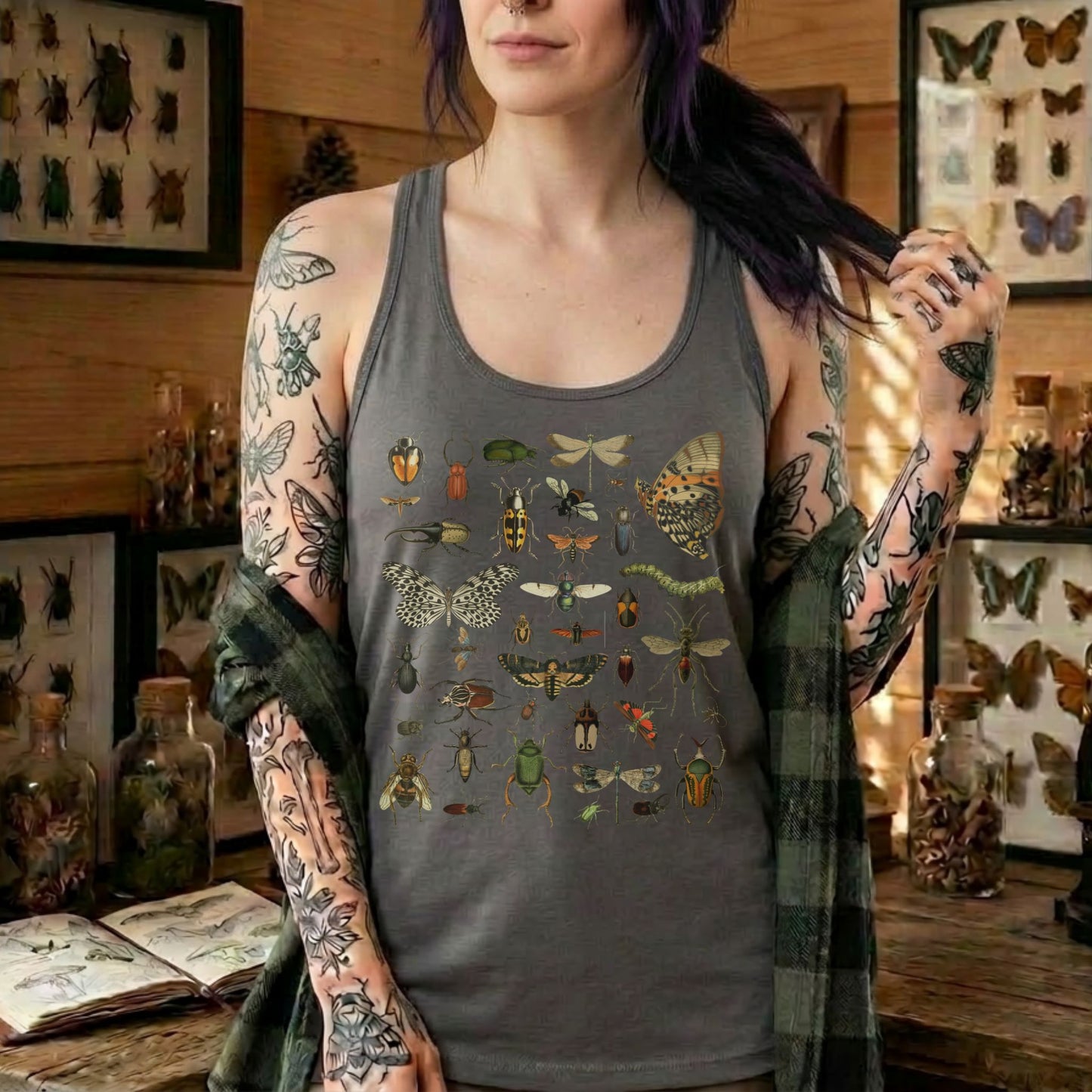 Vintage Insect Specimen Racerback Tank Top
