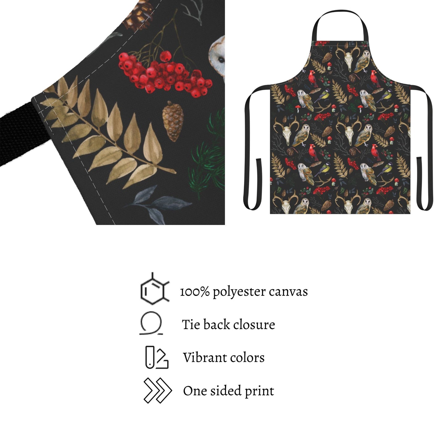 Winter Woodland Witchy Apron