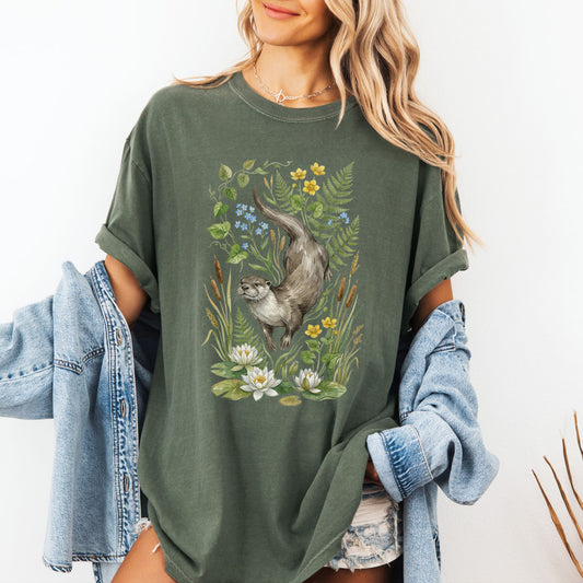 Botanical River Otter T-Shirt