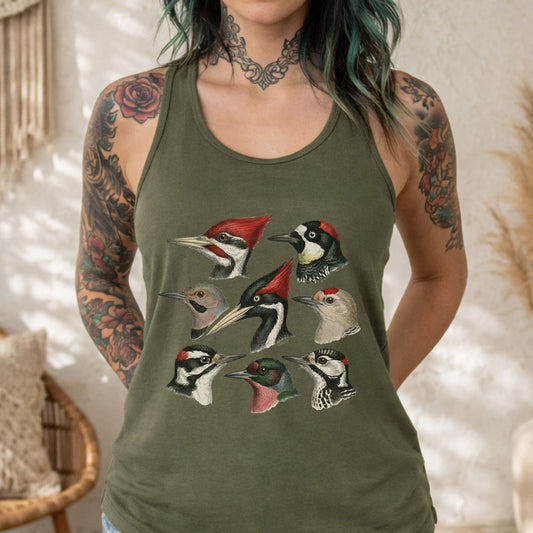 Woodpecker Racerback Tank Top
