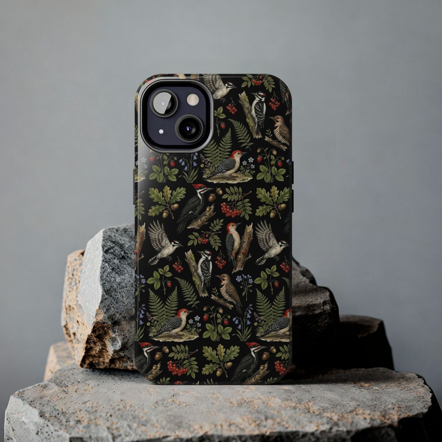 Botanical Woodpecker Phone Case