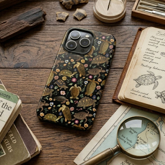 Floral Vintage Turtles Tough Phone Case