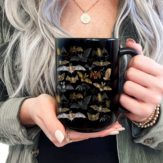 Bats Gothic Black Coffee Mug