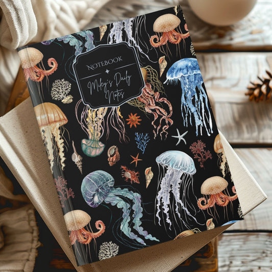 Jellyfish Ocean Theme Hardcover Personalized Journal