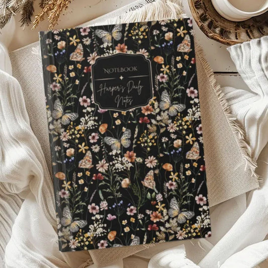 Delicate Wildflower Hardcover Personalized Journal