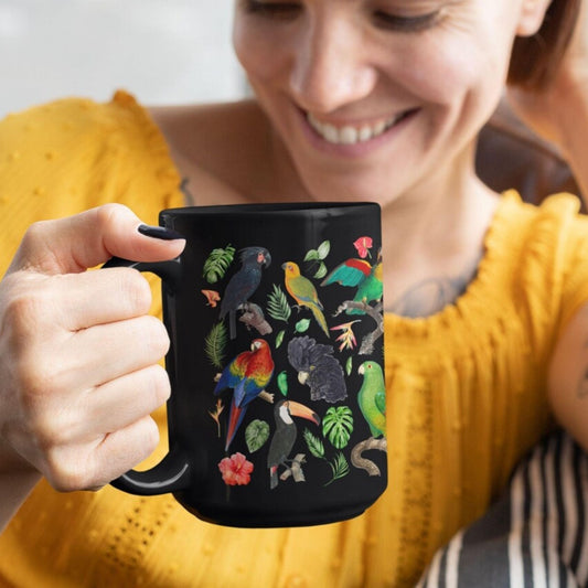 Parrot Tropical Birds 15 Ounce Mug