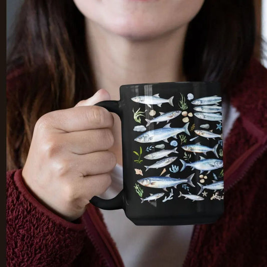 Sardine Fish 15 Ounce Mug