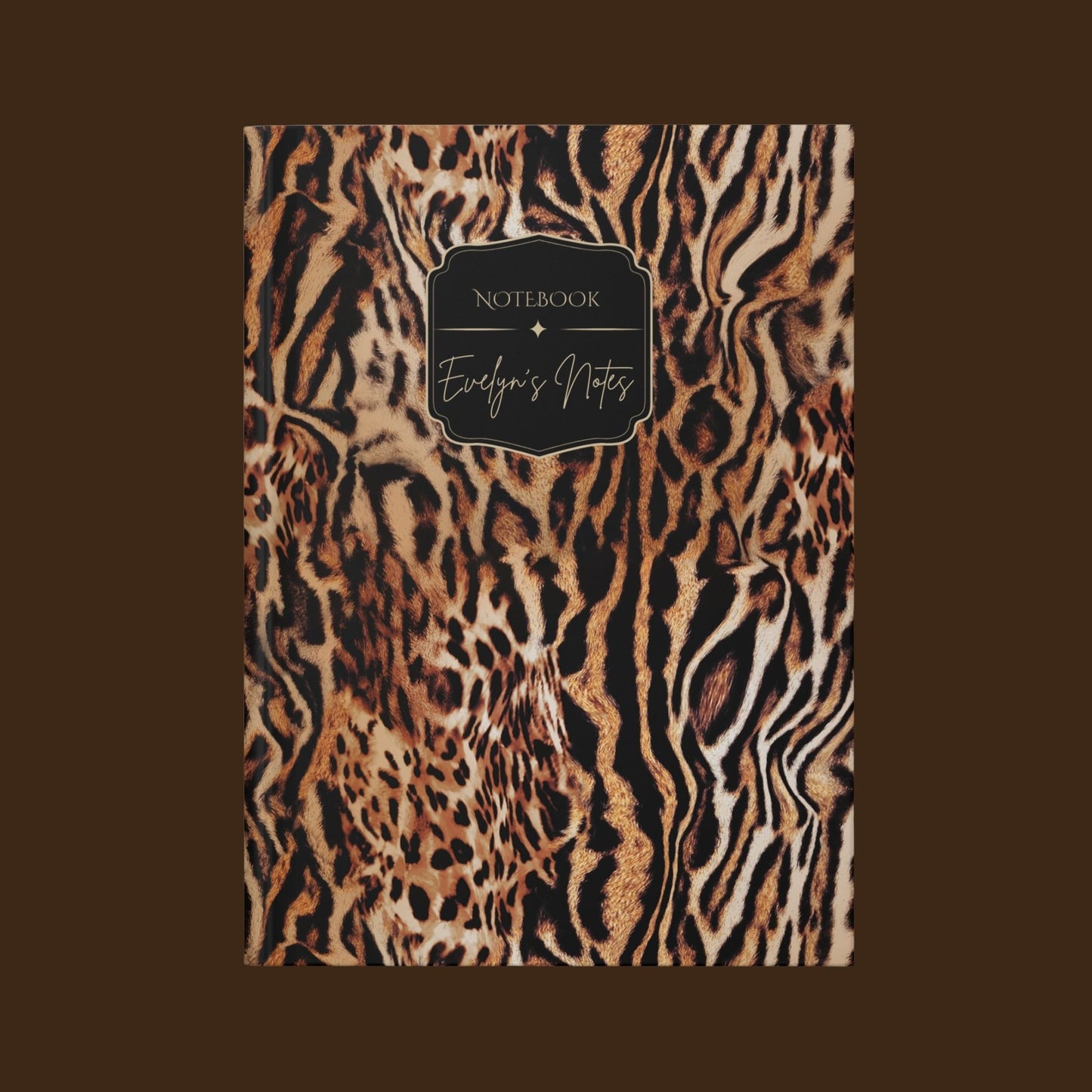 Trendy Leopard Animal Print Personalized Journal