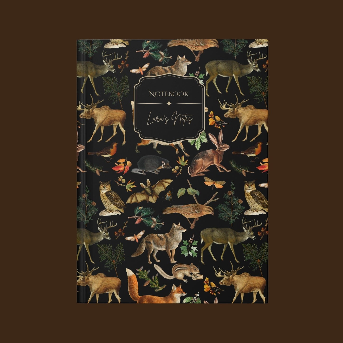 Vintage Woodland Animals Hardcover Journal