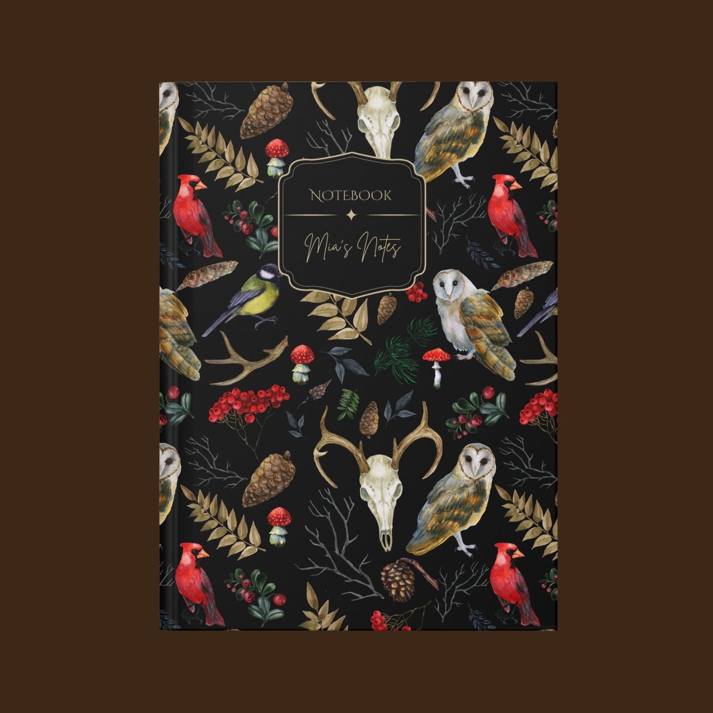 Winter Woodland Animals Hardcover Journal