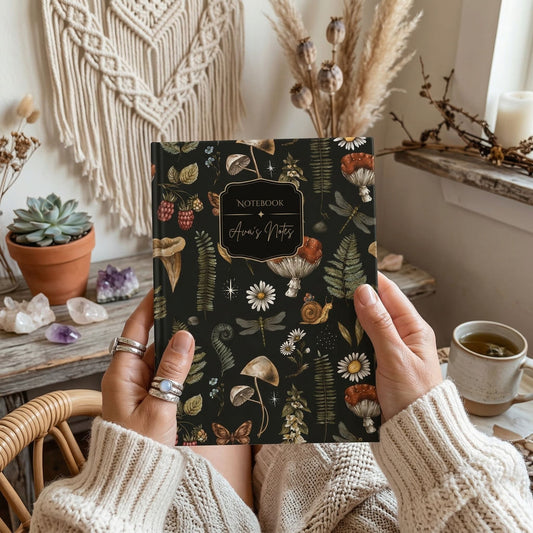 Witchy Dark Cottagecore Personalized Journal
