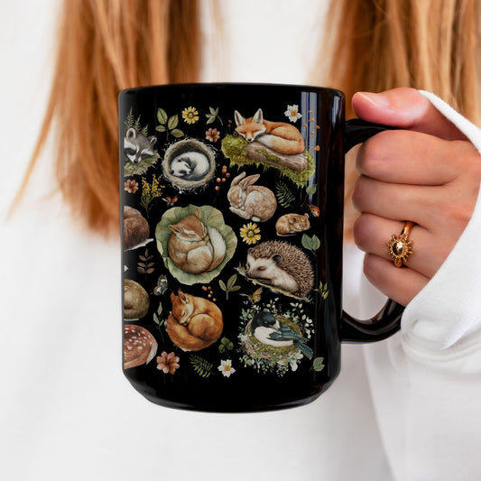 Cute Sleeping Woodland Animals Mug