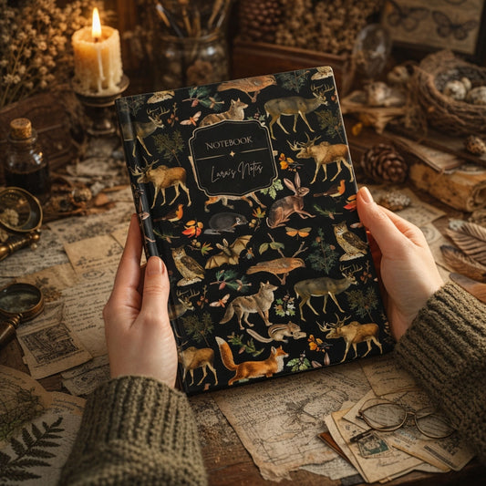 Vintage Woodland Animals Hardcover Journal