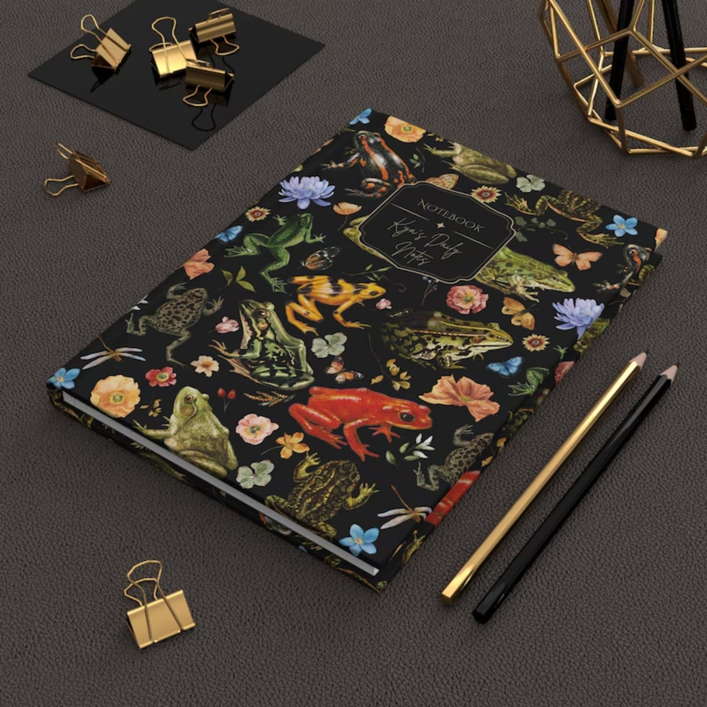 Frog Personalized Hardcover Lined Journal