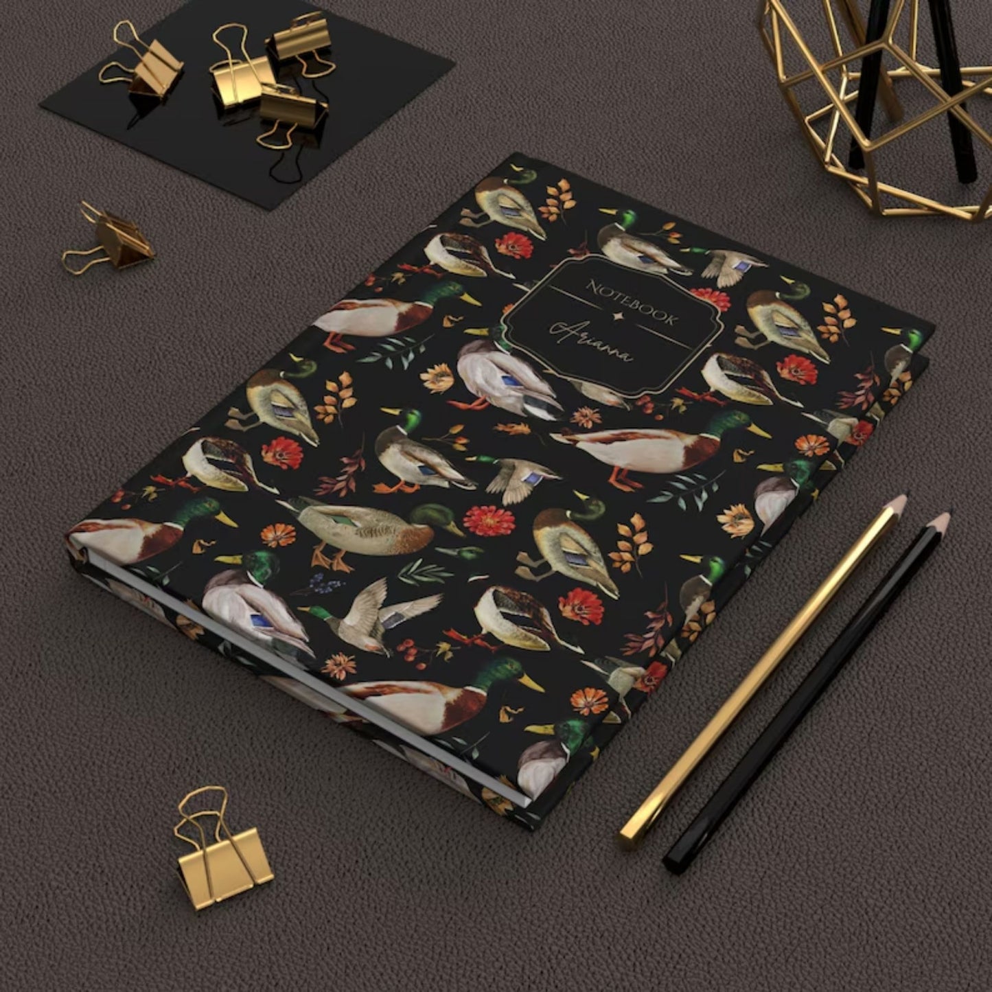 Mallard Duck Personalized Hardcover Lined Journal