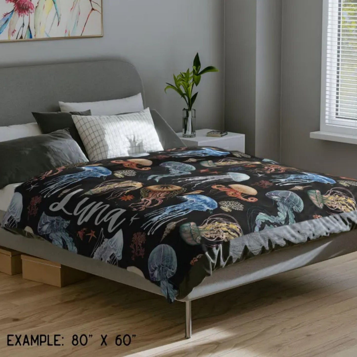 Jellyfish Fleece Throw Blanket
