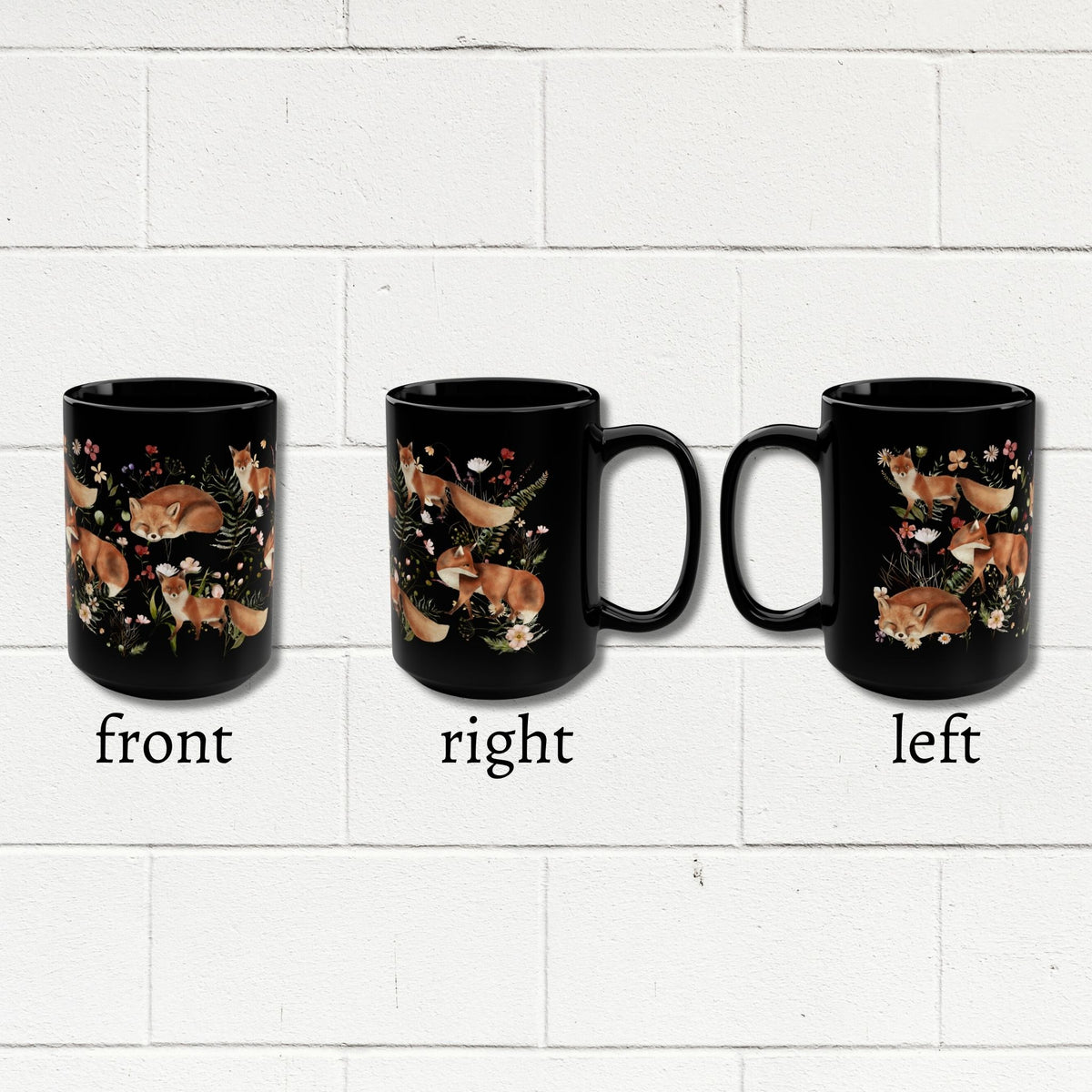 Wildflower Fox 15 Ounce Mug