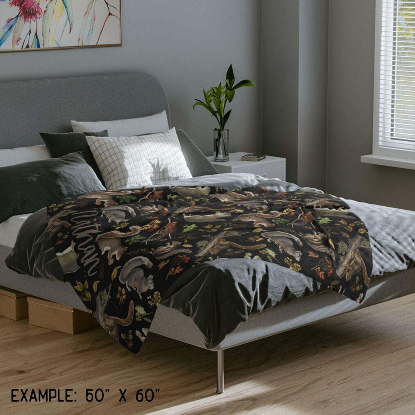 Vintage Squirrel Throw Blanket