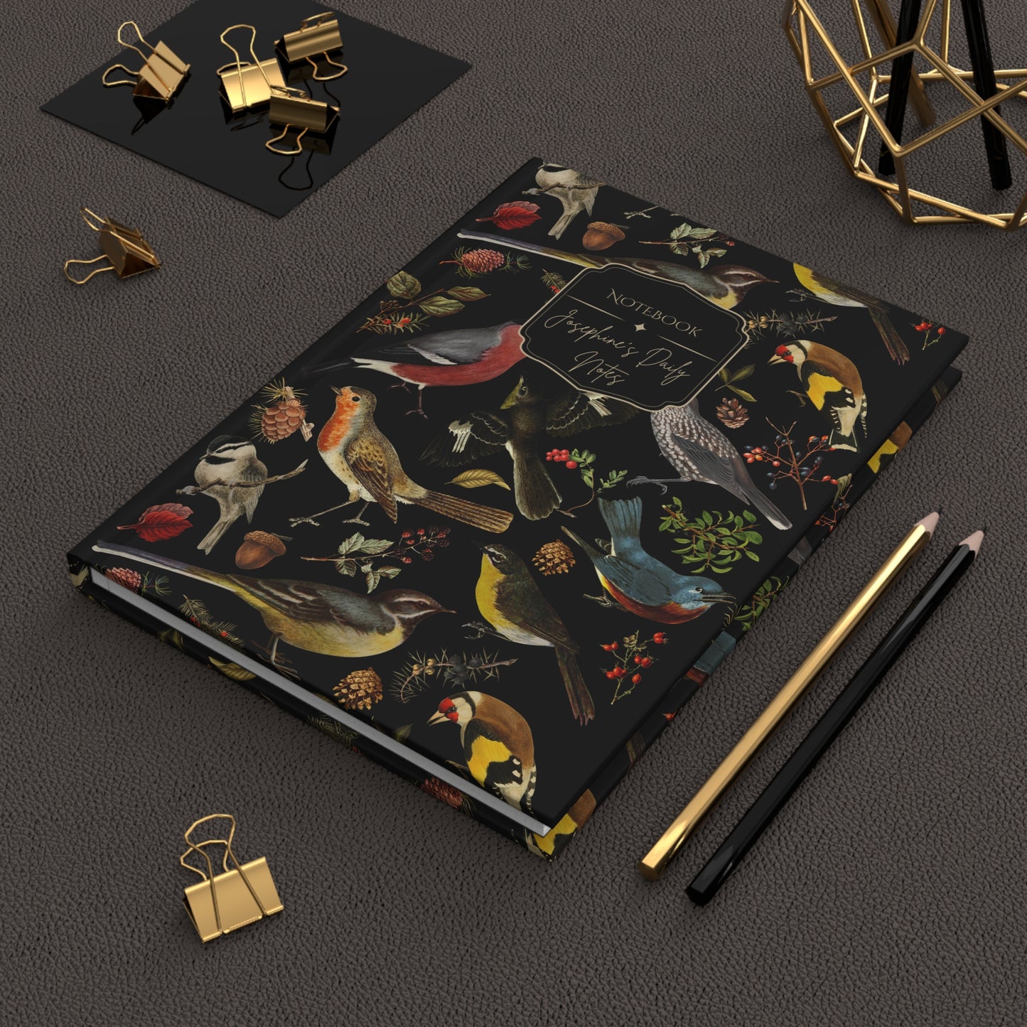 Forest Birds Hardcover Personalized Journal