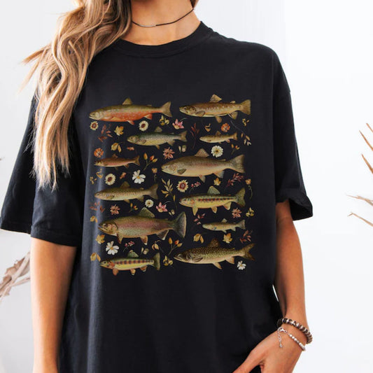 Vintage Trout Botanical T-Shirt