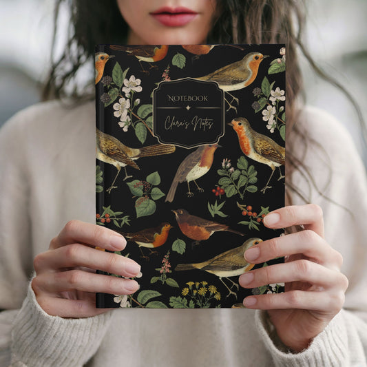 Robin Birds Personalized Hardcover Journal