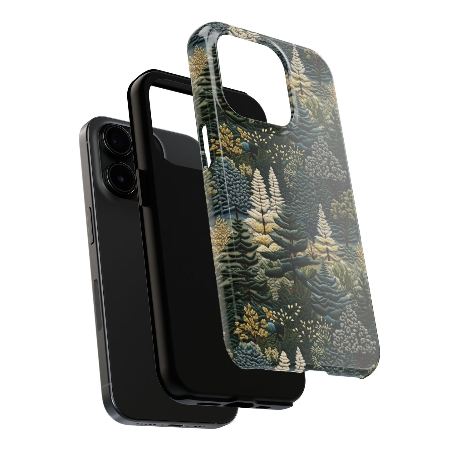 Trees Forest Embroidery Phone Case