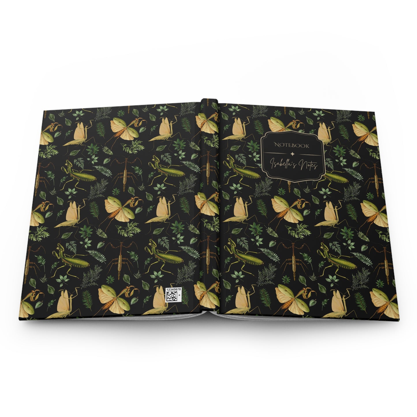 Praying Mantis Hardcover Personalized Journal