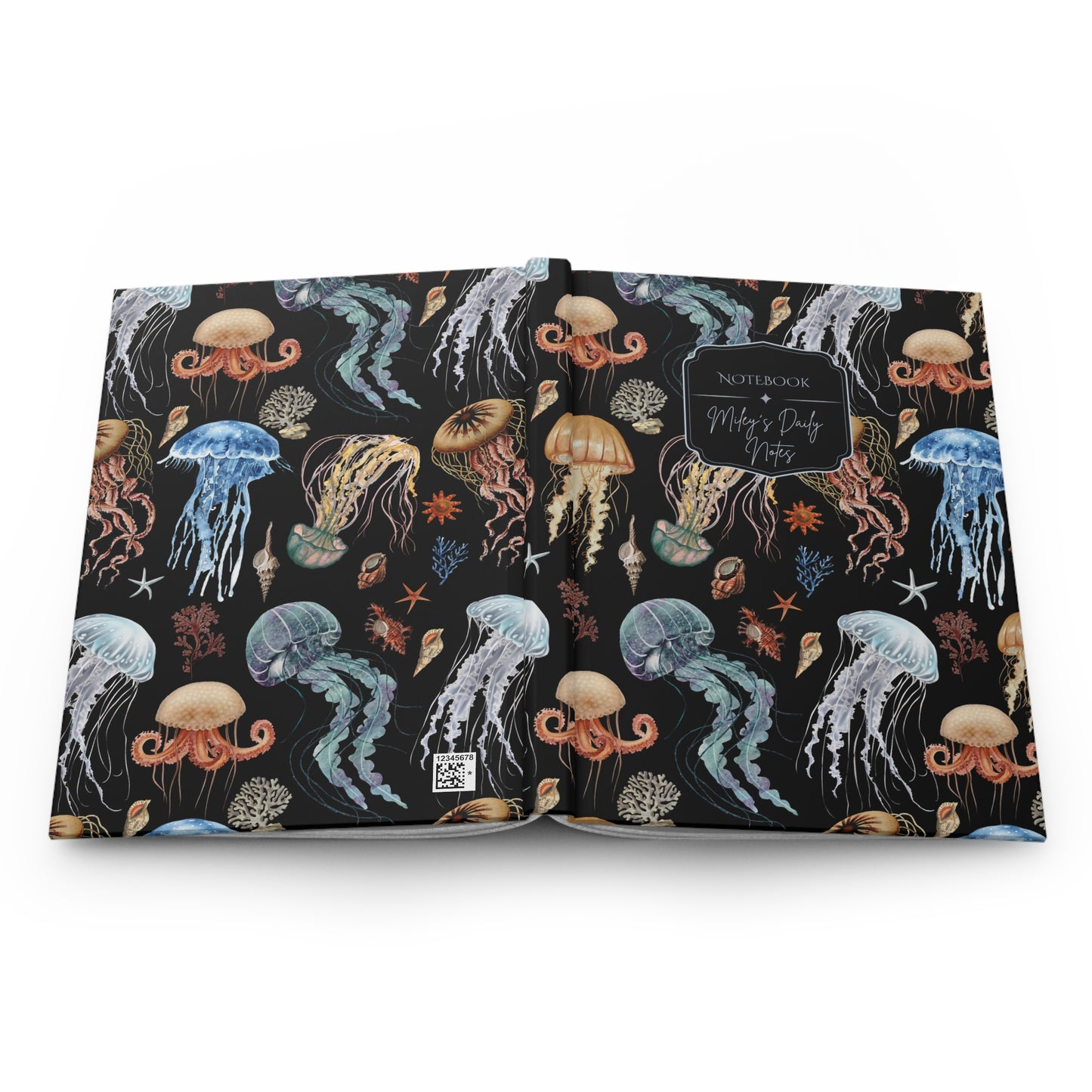 Jellyfish Ocean Theme Hardcover Personalized Journal