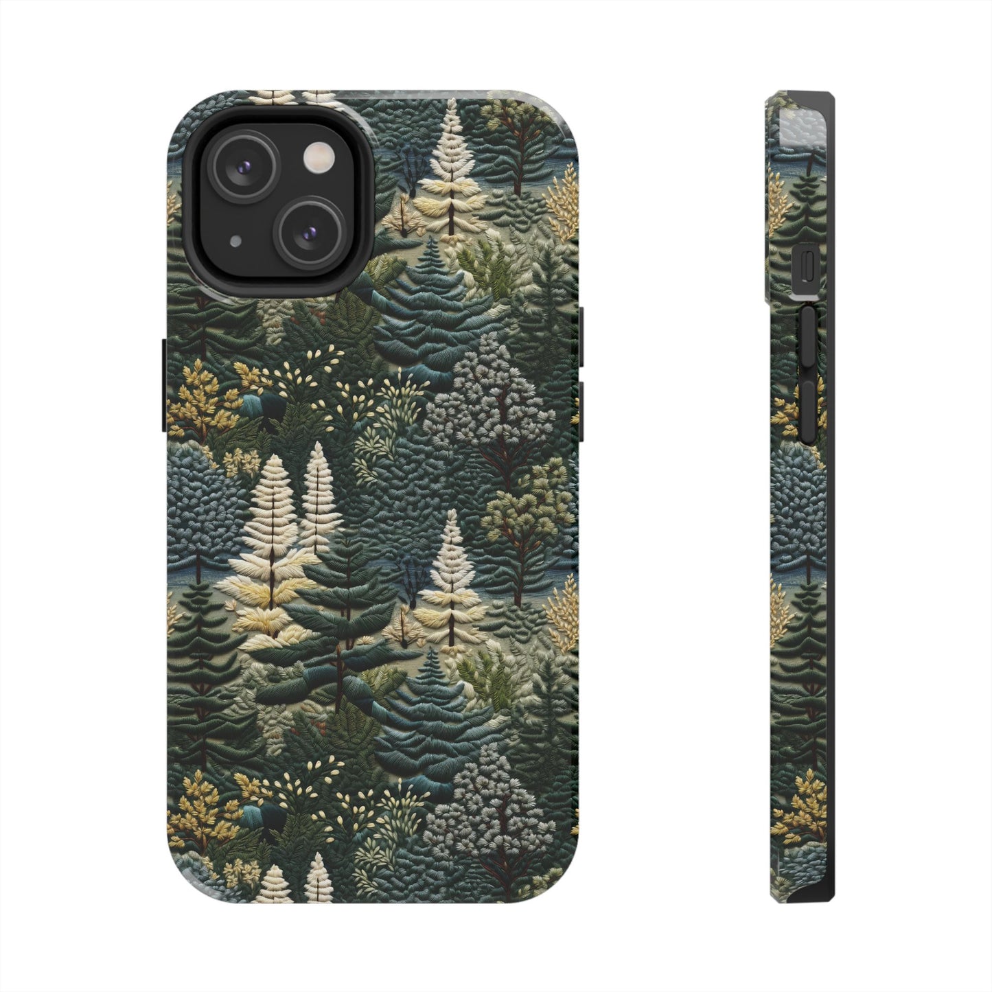 Trees Forest Embroidery Phone Case