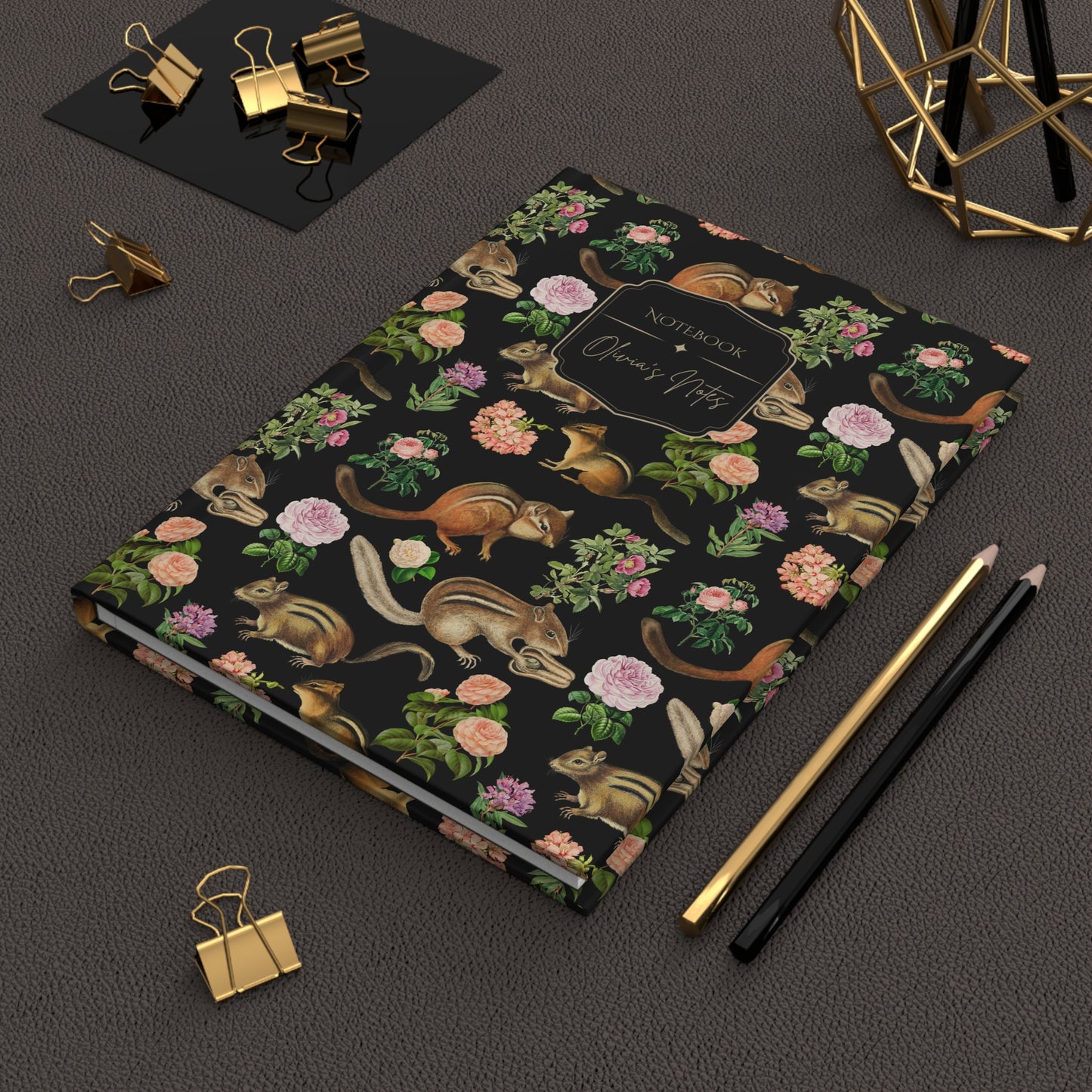 Vintage Woodland Chipmunk Journal