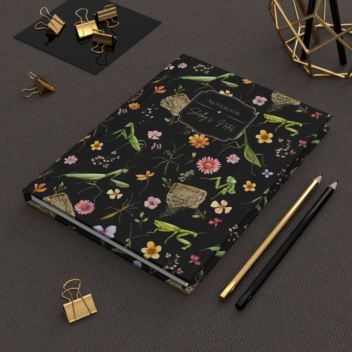 Praying Mantis Lifecycle Hardcover Journal