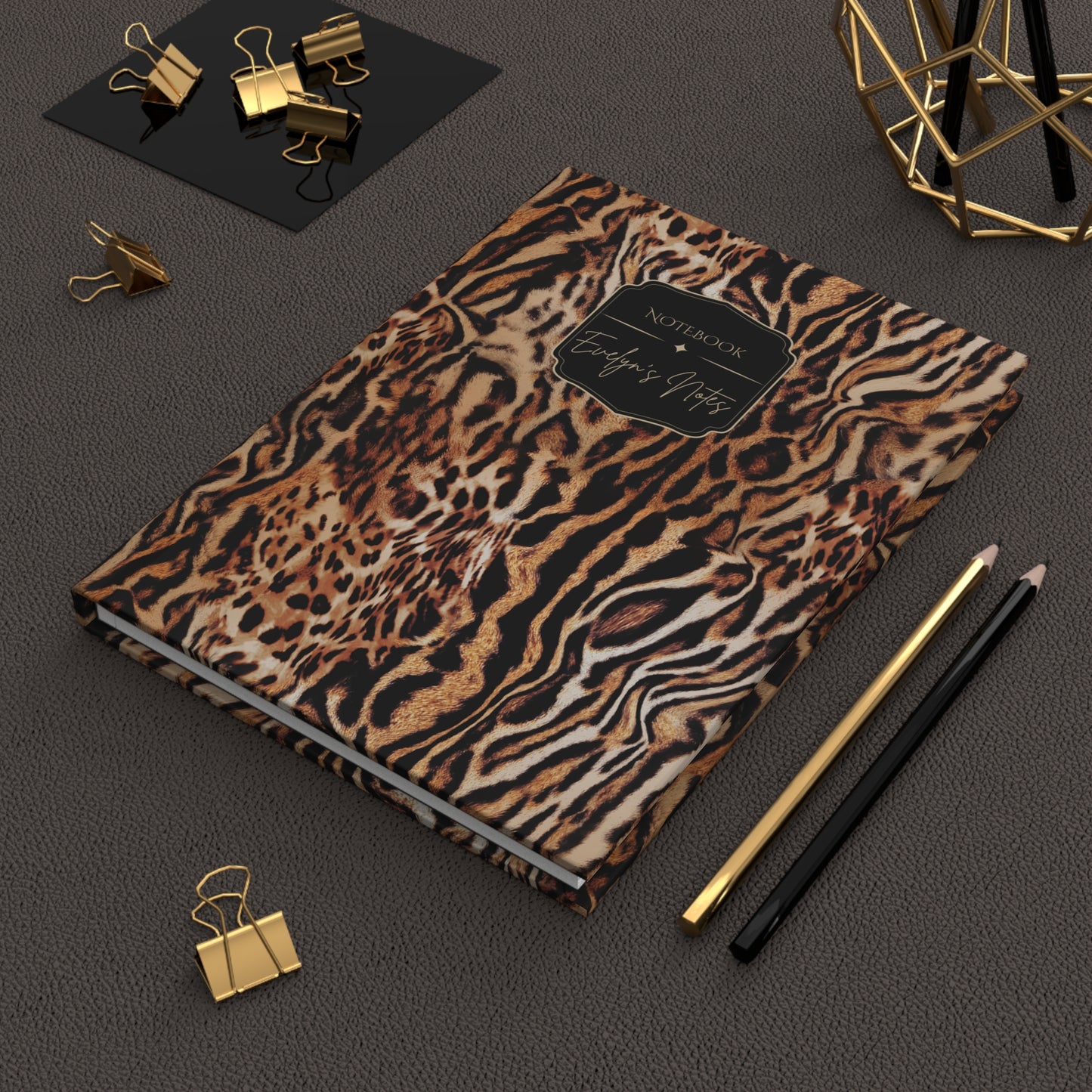 Trendy Leopard Animal Print Personalized Journal