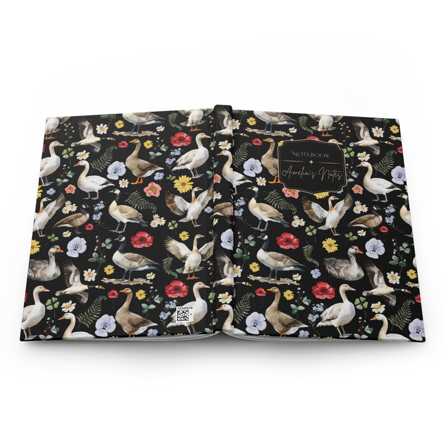Floral Goose Personalized Journal