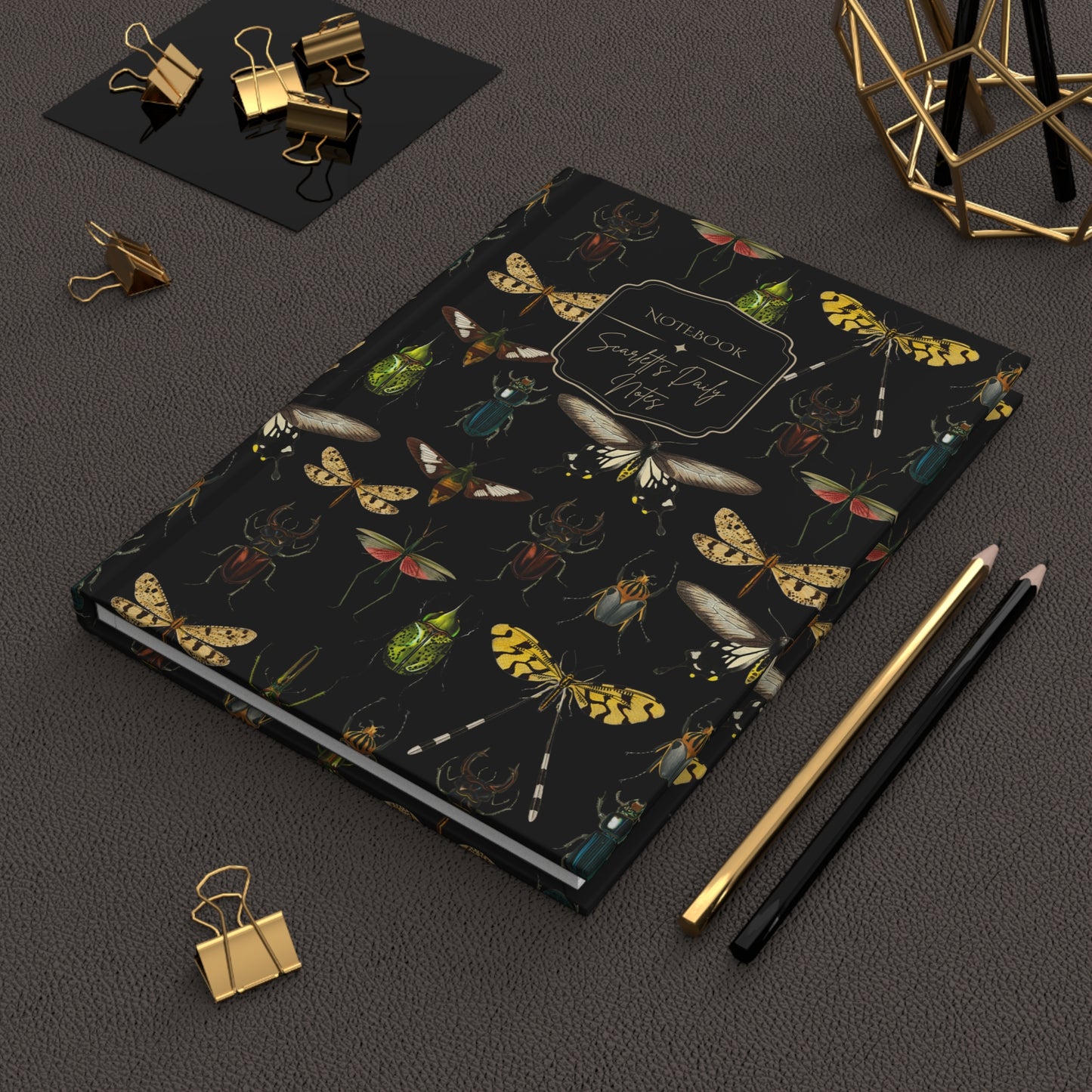 Insect Print Hardcover Journal