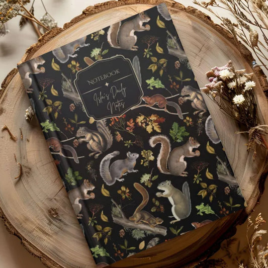 Vintage Squirrels Hardcover Personalized Journal