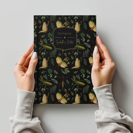 Praying Mantis Hardcover Personalized Journal