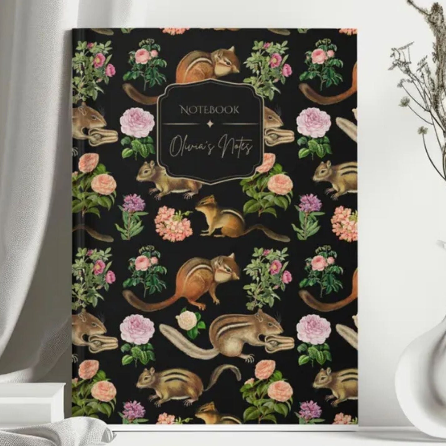Vintage Woodland Chipmunk Journal