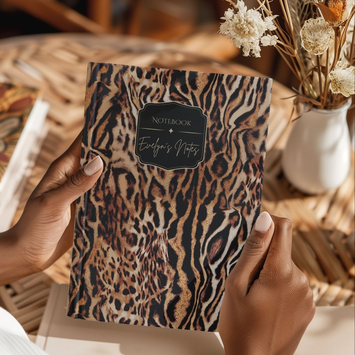 Trendy Leopard Animal Print Personalized Journal