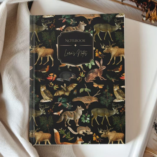 Vintage Woodland Animals Hardcover Journal