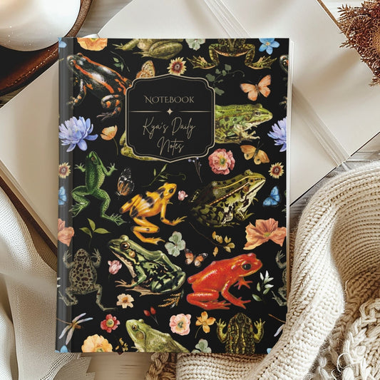 Frog Personalized Hardcover Lined Journal