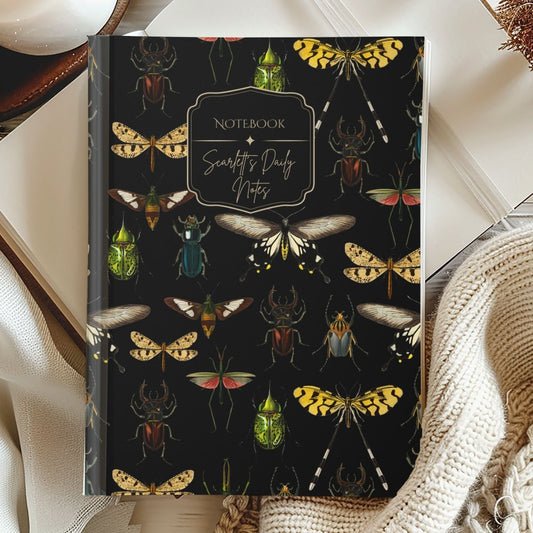 Insect Print Hardcover Journal