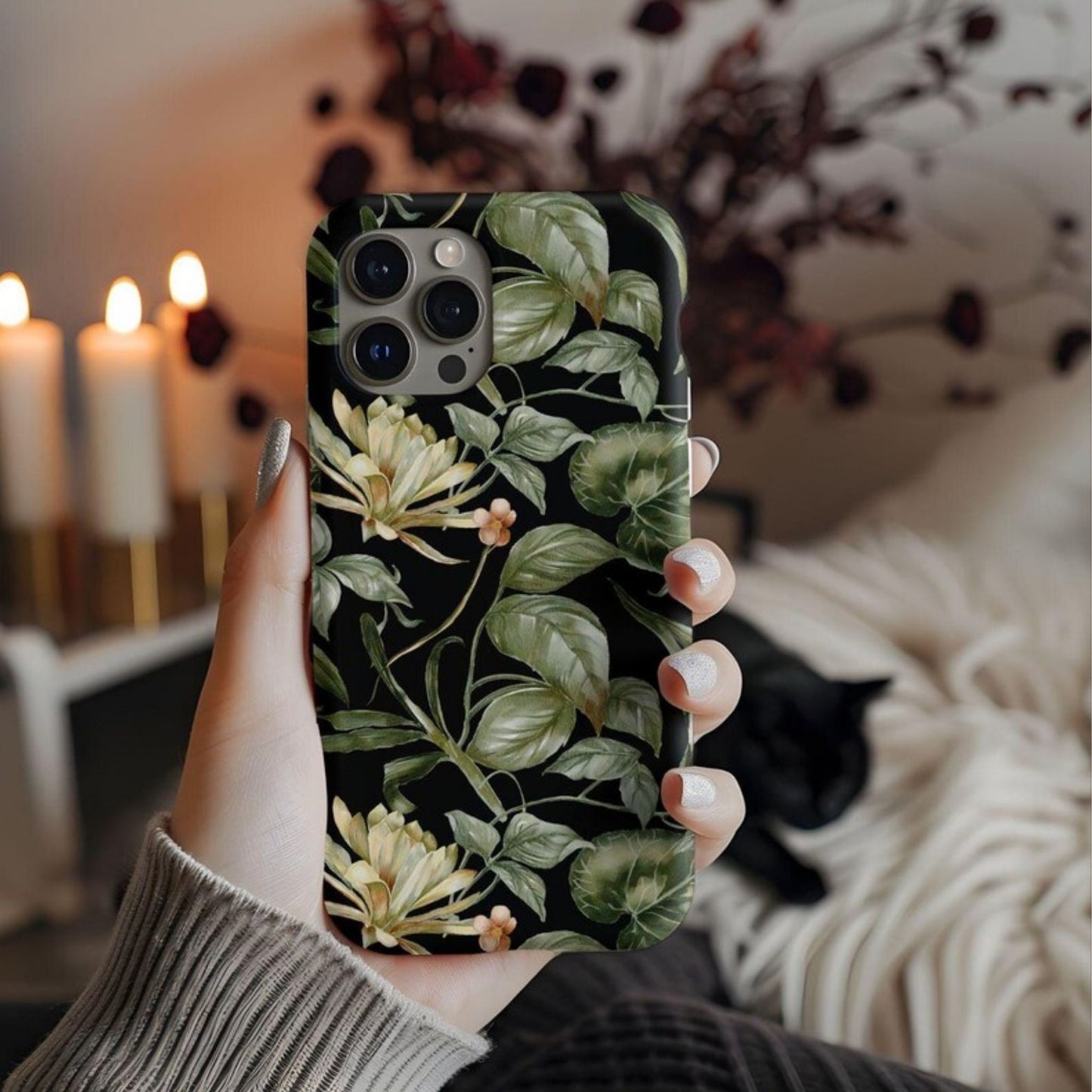 Vintage Botanical Green Leaves Phone Case
