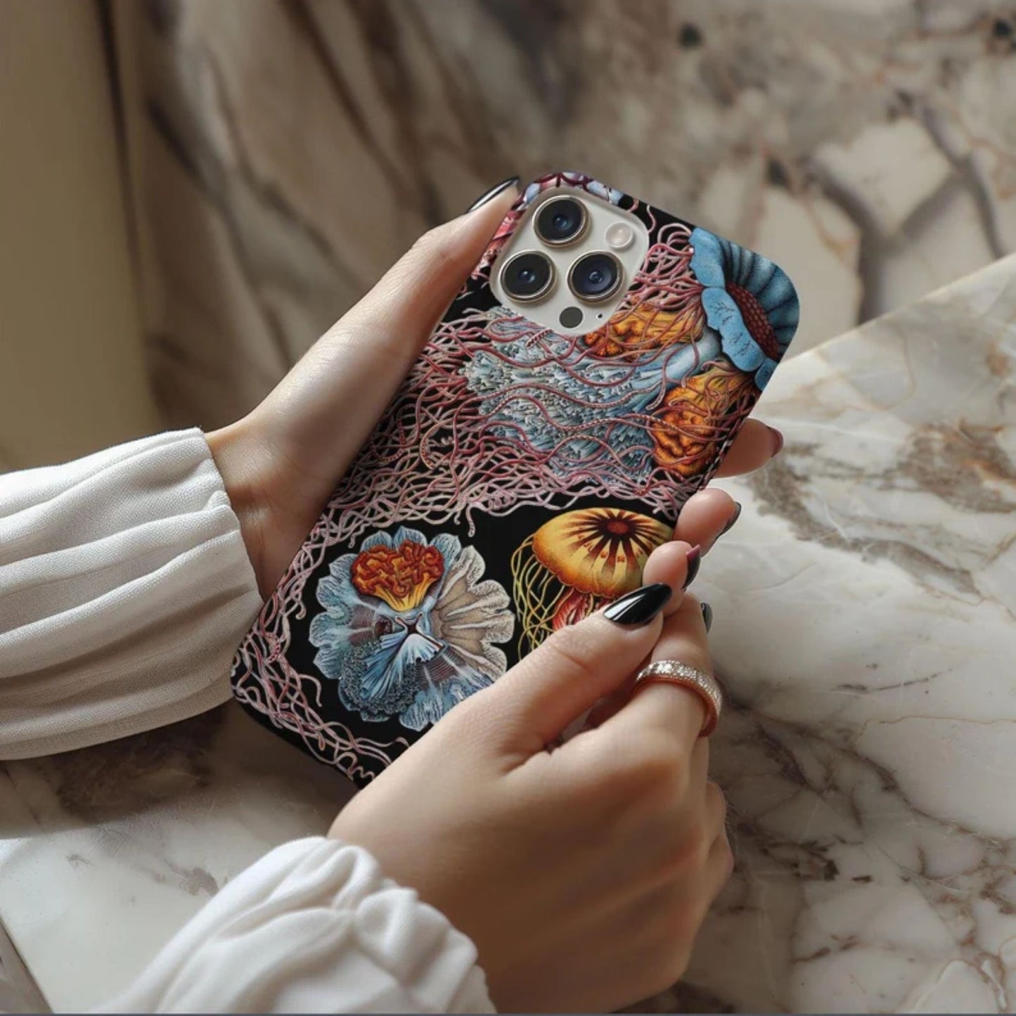Vintage Jellyfish Protective Phone Case