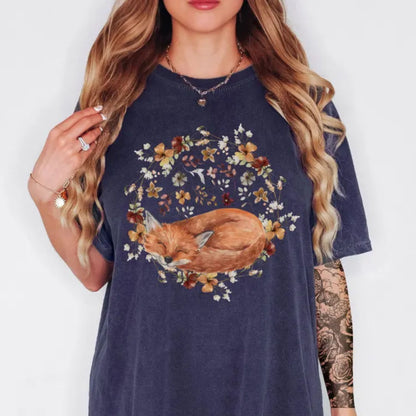 Sleeping Fox Watercolor T-Shirt
