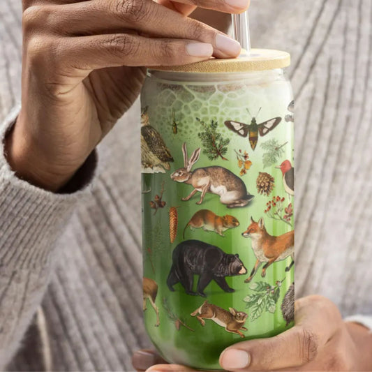 Woodland Animals Sipper Glass