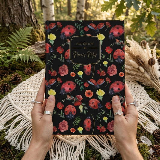 Watercolor Ladybug Personalized Journal