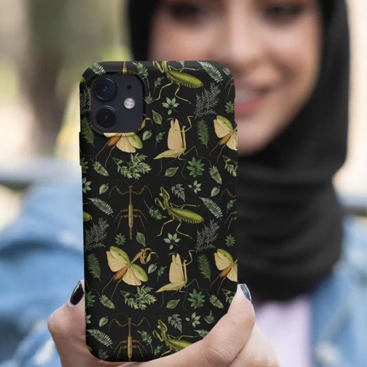 Botanical Praying Mantis Phone Case